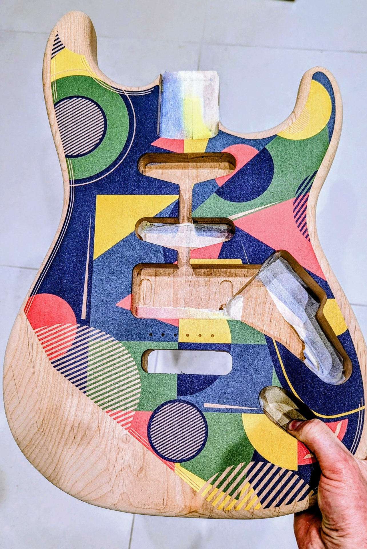 Checkerstar guitar front view