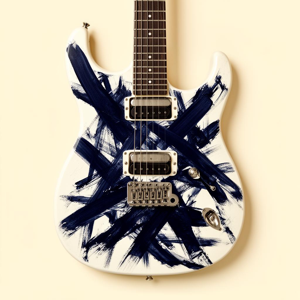 Strikes guitar